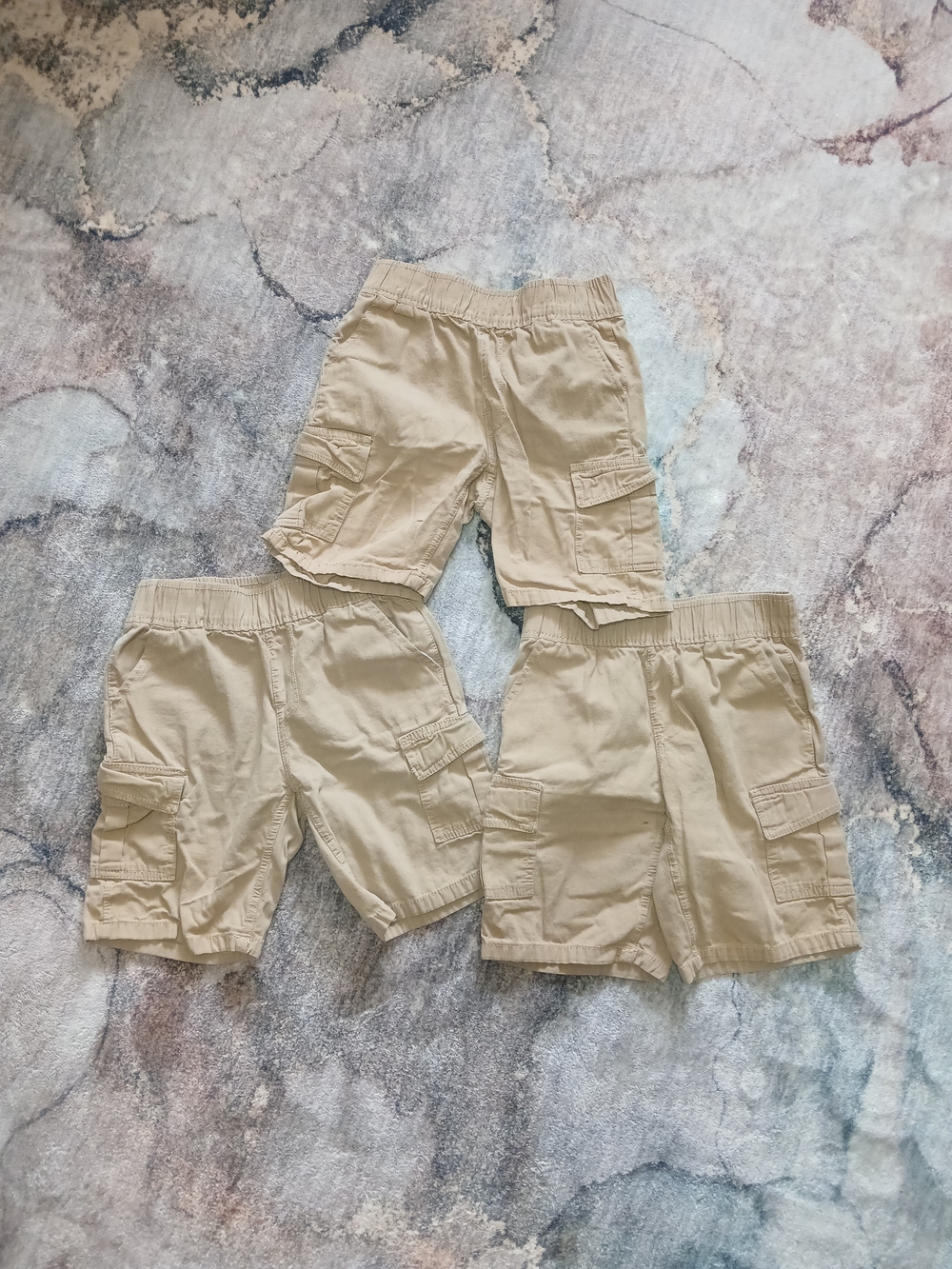 3 Boy's Khaki Cargo Shorts